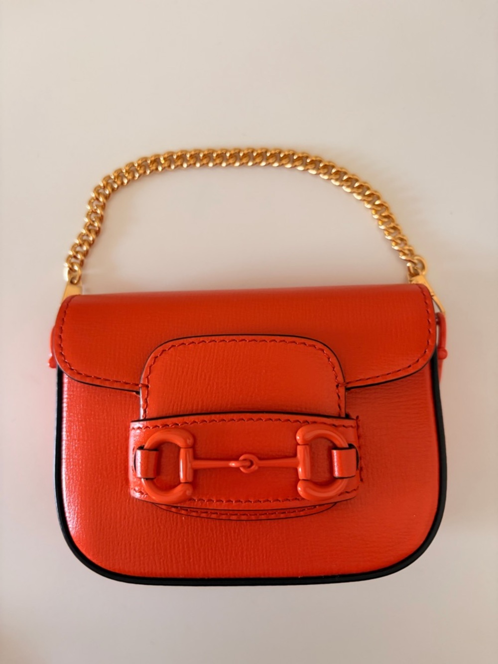 Gucci Horsebit 1955 Mini Bag in Orange Leather